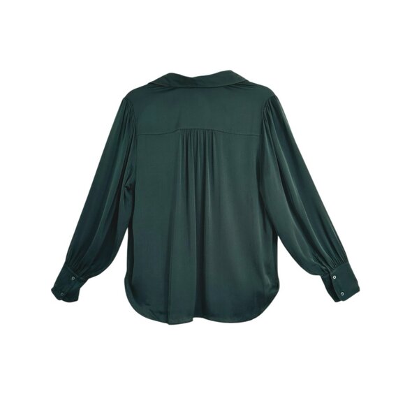 Quince Washable Stretch Silk Split Neck Blouse - Picture 7 of 8